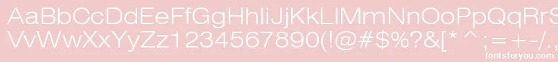 Swiss721LightExtendedBt Font – White Fonts on Pink Background