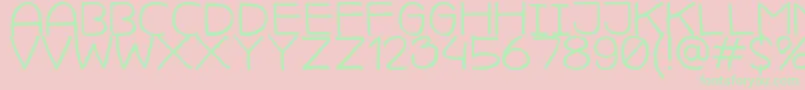 CamillejavalMedium Font – Green Fonts on Pink Background