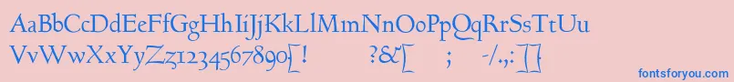 More about GoundyhundredI Font GoundyhundredI Font – Blue Fonts on Pink Background