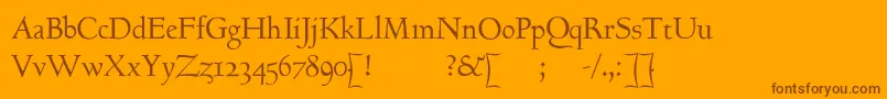 GoundyhundredI Font – Brown Fonts on Orange Background