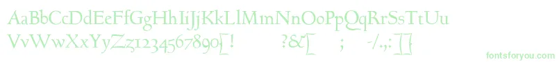 GoundyhundredI Font – Green Fonts on White Background