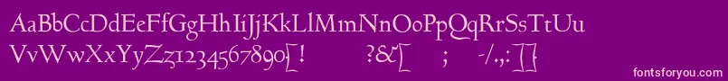 GoundyhundredI Font – Pink Fonts on Purple Background