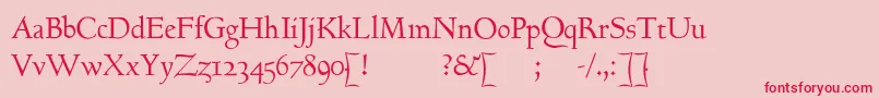 GoundyhundredI Font – Red Fonts on Pink Background