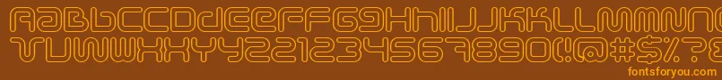 SciFiedOutline Font – Orange Fonts on Brown Background