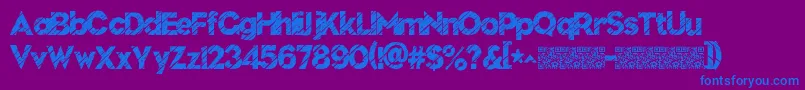 Nuevodisco Font – Blue Fonts on Purple Background