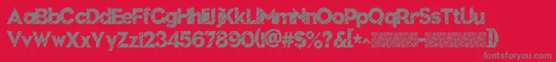 Nuevodisco Font – Gray Fonts on Red Background
