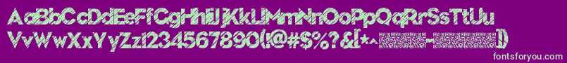 Nuevodisco Font – Green Fonts on Purple Background