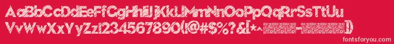 Nuevodisco Font – Pink Fonts on Red Background