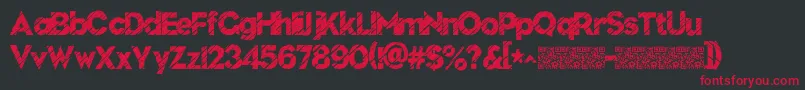 Nuevodisco Font – Red Fonts on Black Background