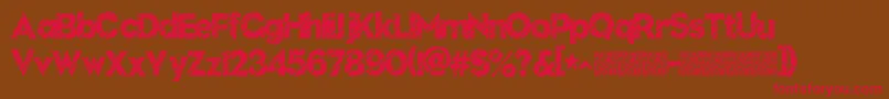 Nuevodisco Font – Red Fonts on Brown Background