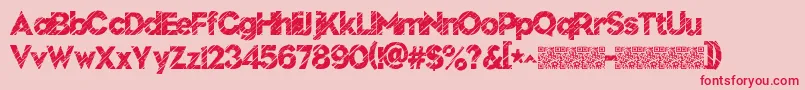Nuevodisco Font – Red Fonts on Pink Background
