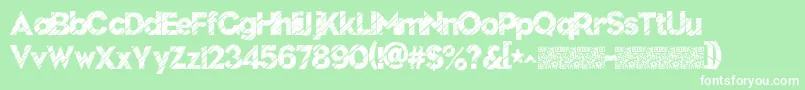 Nuevodisco Font – White Fonts on Green Background