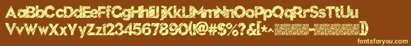 Nuevodisco Font – Yellow Fonts on Brown Background