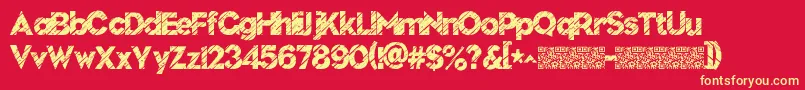 Nuevodisco Font – Yellow Fonts on Red Background