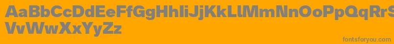 Analogue85black Font – Gray Fonts on Orange Background