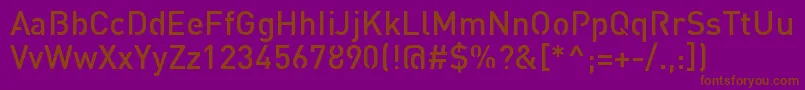 StreetvertisingMediumPublic Font – Brown Fonts on Purple Background