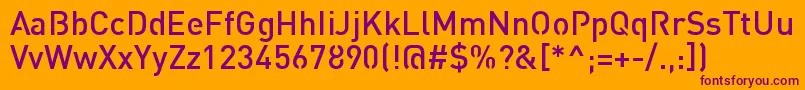 StreetvertisingMediumPublic Font – Purple Fonts on Orange Background