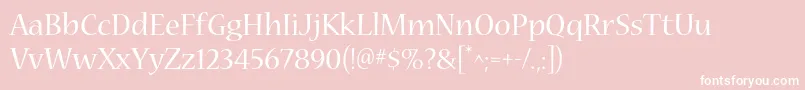 NuevastdRegular Font – White Fonts on Pink Background