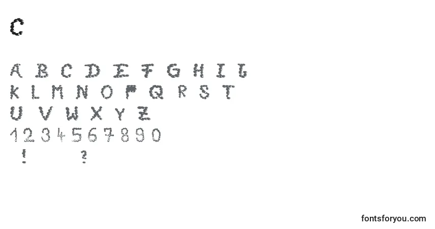 A fonte Cafetime – alfabeto, números, caracteres especiais
