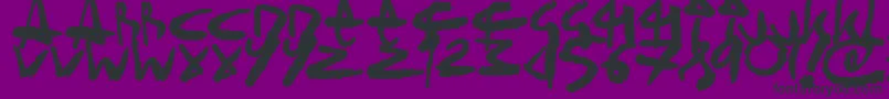 SickSketchlings Font – Black Fonts on Purple Background