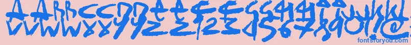 SickSketchlings Font – Blue Fonts on Pink Background