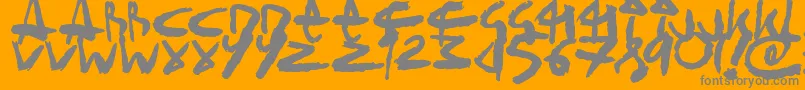 SickSketchlings Font – Gray Fonts on Orange Background