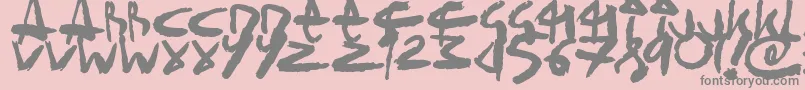 SickSketchlings Font – Gray Fonts on Pink Background