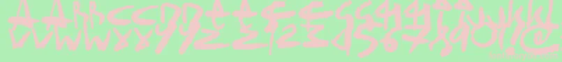 SickSketchlings Font – Pink Fonts on Green Background