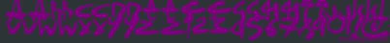 SickSketchlings Font – Purple Fonts on Black Background