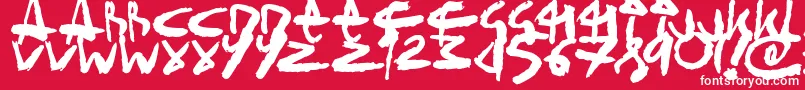 SickSketchlings Font – White Fonts on Red Background