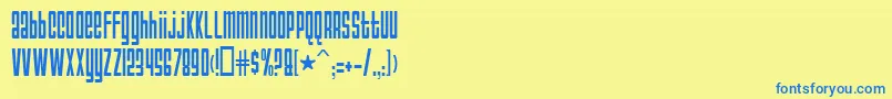 AnarchyNormal Font – Blue Fonts on Yellow Background