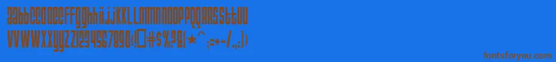 AnarchyNormal Font – Brown Fonts on Blue Background