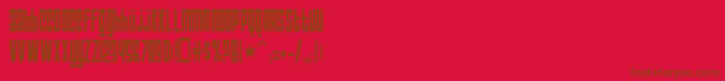 AnarchyNormal Font – Brown Fonts on Red Background