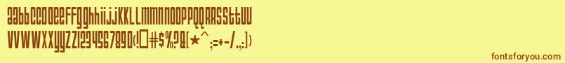 AnarchyNormal Font – Brown Fonts on Yellow Background