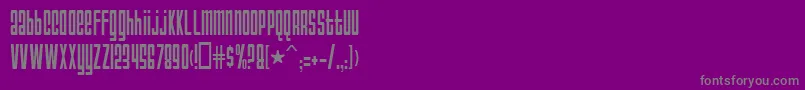 AnarchyNormal-fontti – harmaat kirjasimet violetilla taustalla