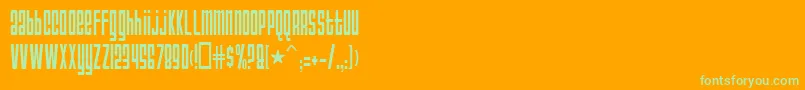 AnarchyNormal Font – Green Fonts on Orange Background