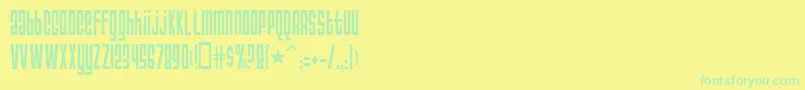 AnarchyNormal Font – Green Fonts on Yellow Background