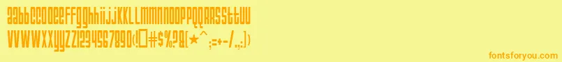 AnarchyNormal Font – Orange Fonts on Yellow Background