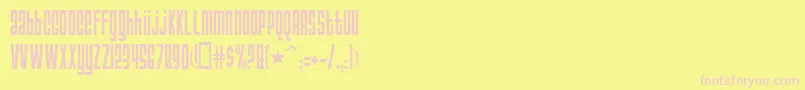 AnarchyNormal Font – Pink Fonts on Yellow Background