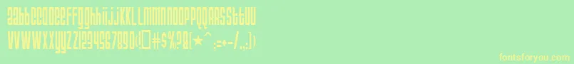 AnarchyNormal Font – Yellow Fonts on Green Background