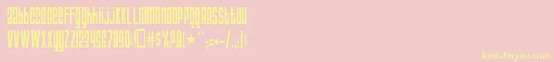 AnarchyNormal Font – Yellow Fonts on Pink Background