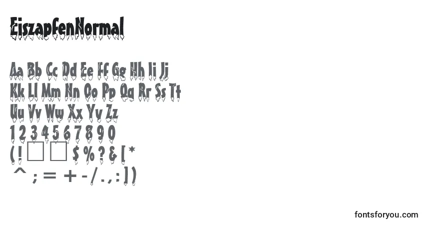 Schriftart EiszapfenNormal – Alphabet, Zahlen, spezielle Symbole