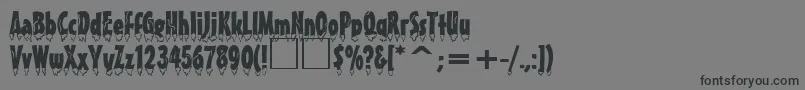 EiszapfenNormal-Schriftart – Schwarze Schriften auf grauem Hintergrund