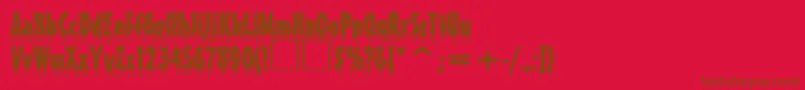 EiszapfenNormal Font – Brown Fonts on Red Background