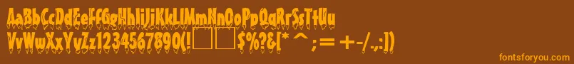 EiszapfenNormal Font – Orange Fonts on Brown Background