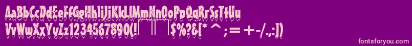 EiszapfenNormal Font – Pink Fonts on Purple Background
