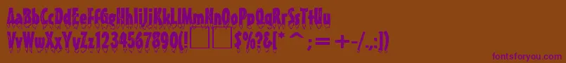 EiszapfenNormal Font – Purple Fonts on Brown Background