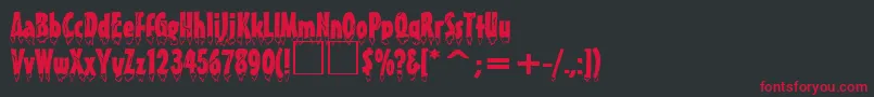 EiszapfenNormal Font – Red Fonts on Black Background