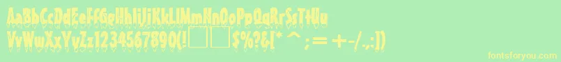 EiszapfenNormal Font – Yellow Fonts on Green Background