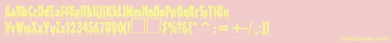 EiszapfenNormal-Schriftart – Gelbe Schriften auf rosa Hintergrund